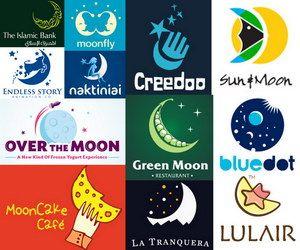 Green Moon Logo - 40+ Cool Moon Logo Designs for Inspiration - Hative