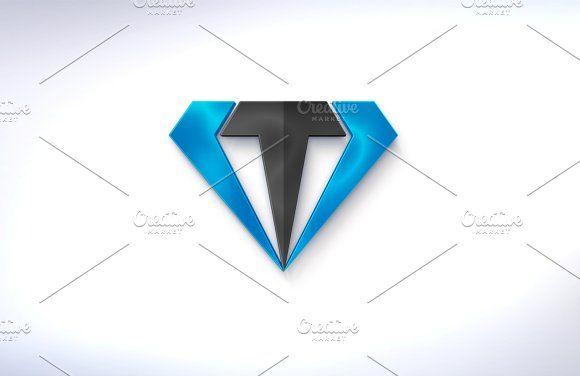 VT Logo - VT or T diamond logo + (16 colors) ~ Logo Templates ~ Creative Market