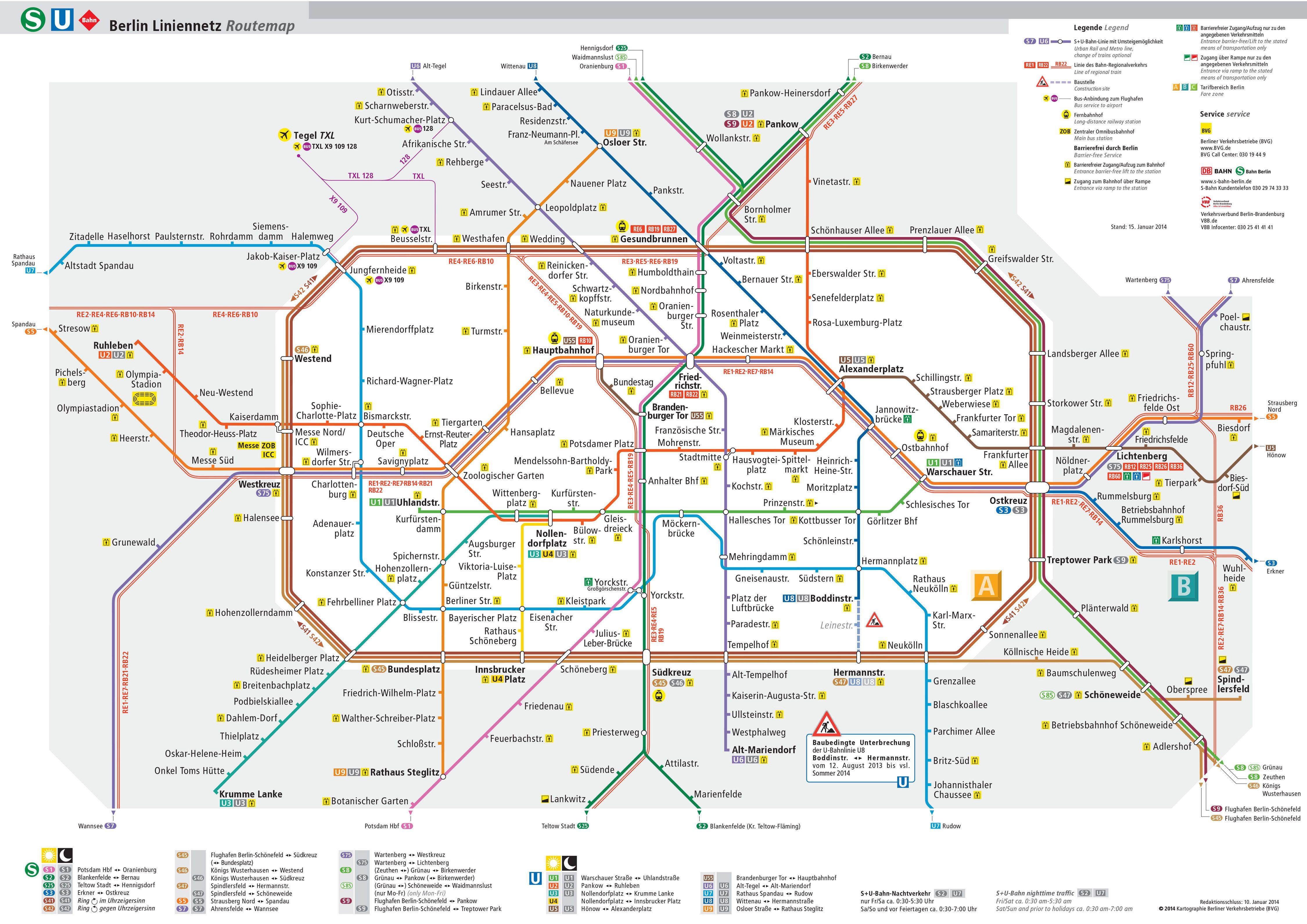 Berlin U-Bahn Logo - Map of Berlin subway, underground & tube (u bahn): stations & lines