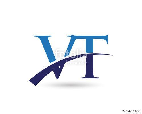 VT Logo - VT Letter Logo Swoosh Stock Image And Royalty Free Vector Files
