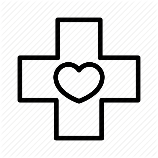 White Medical Cross Logo - Cross, doctor, healthcare, heart, hospital, medical, medicine icon