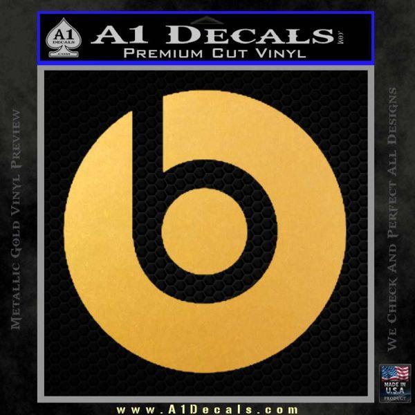 Gold Beats Logo - Beats By Dre Decal Sticker A1 Decals