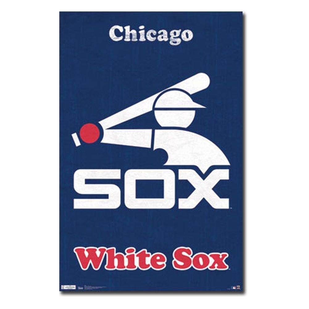 White Sox Old Logo - Chicago White Sox Retro Logo 11 Wall Poster
