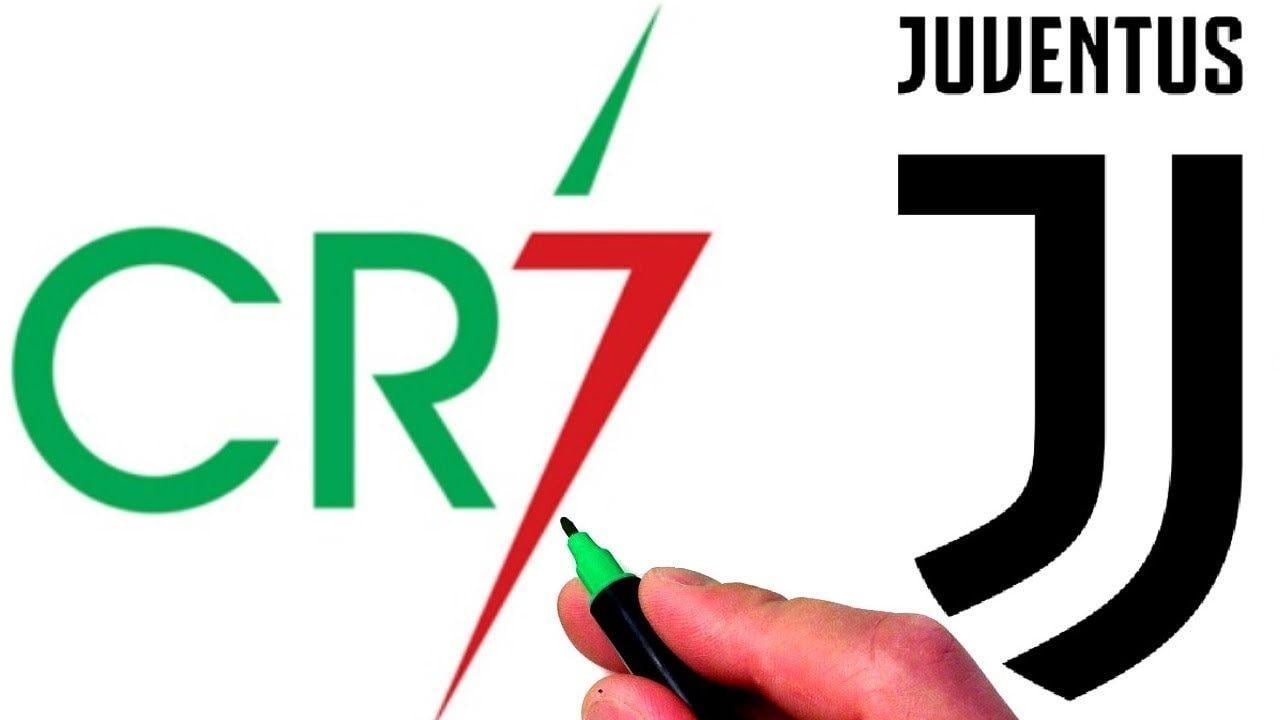 CR7 Logo - Drawing Cristiano Ronaldo CR7 and Juventus FC Logos