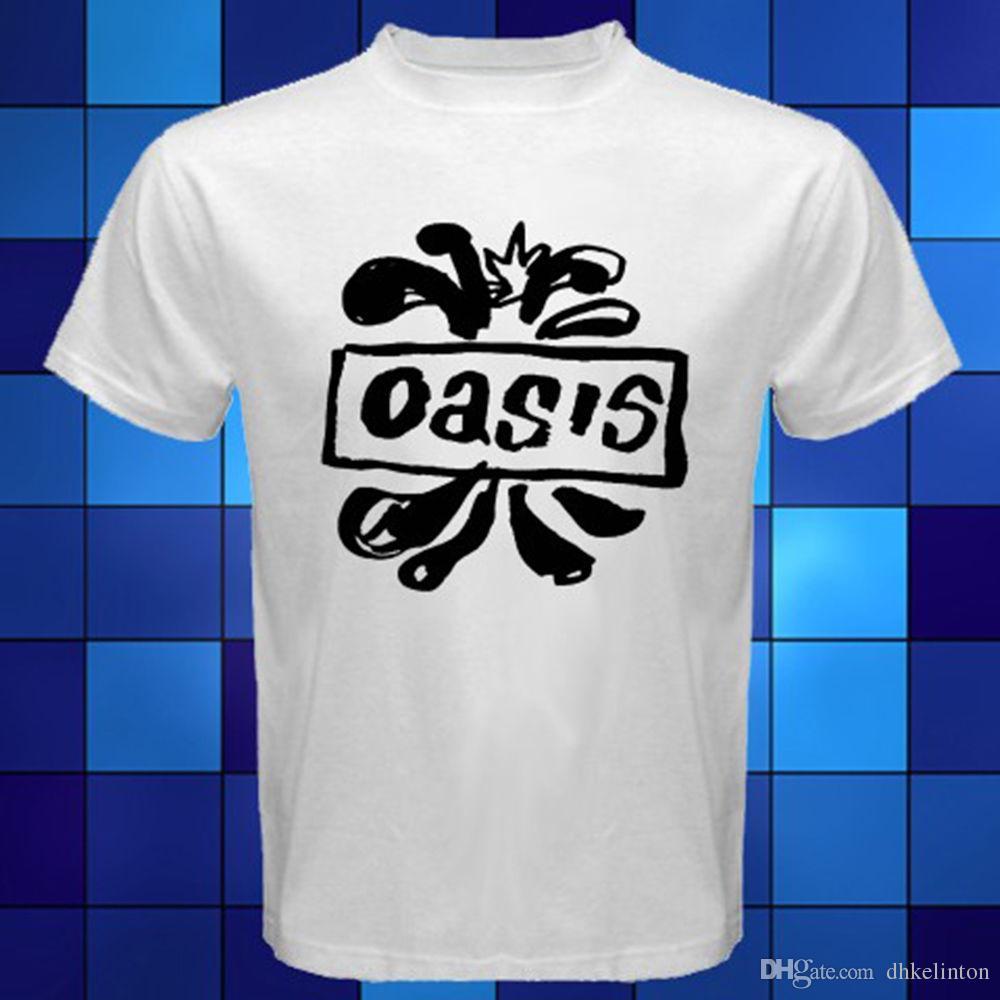 British Rock Band Logo - New Oasis British Rock Band Logo White T Shirt Size S M L XL 2XL 3XL ...