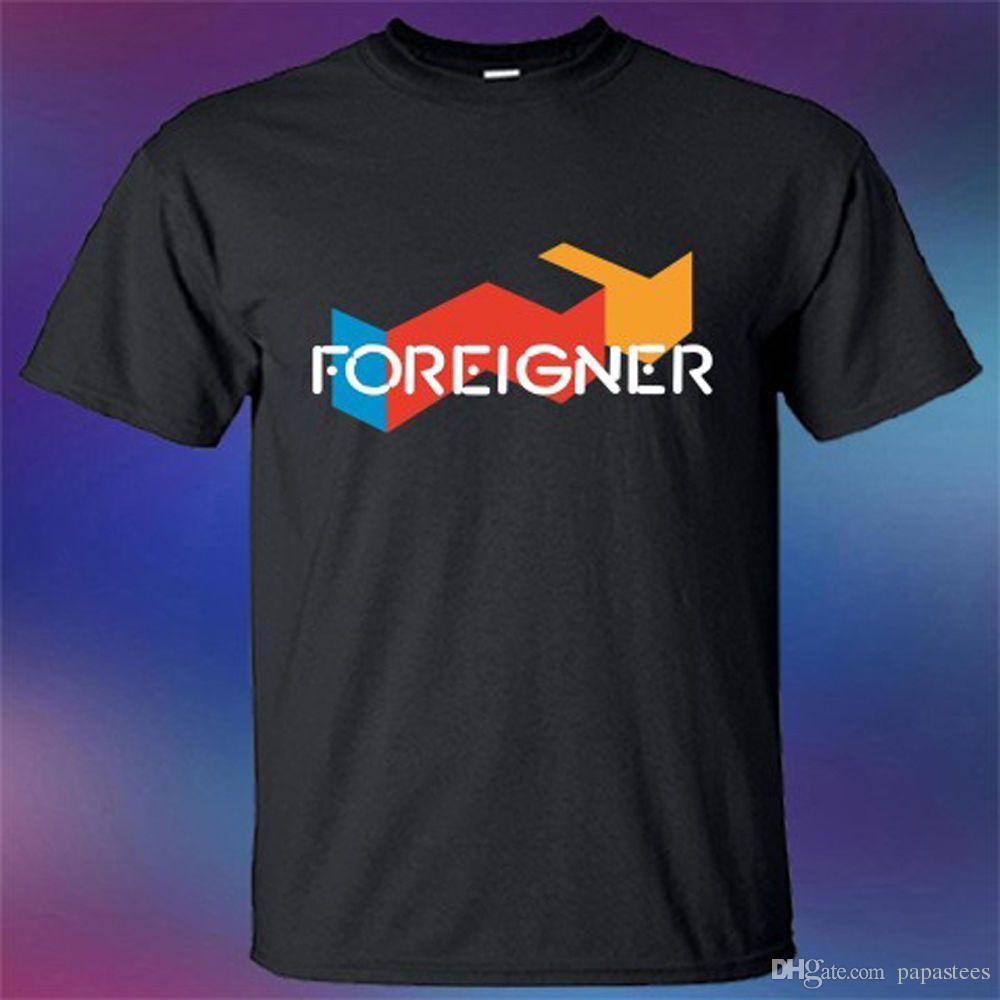 British Rock Band Logo - New Foreigner British Rock Band Legend Logo T Shirt Day Shirt Tee T ...