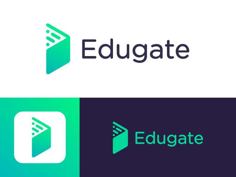 Education App Logo - Logo for Edugate. Educational pass management app