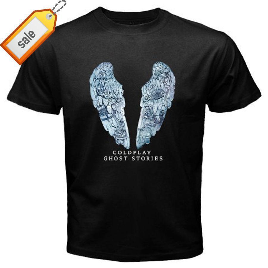 British Rock Band Logo - COLDPLAY *Ghost Stories British Rock Band Logo Men'S Black T Shirt ...