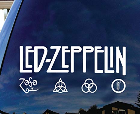 British Rock Band Logo - Amazon.com: Led Zeppelin British Rock Band Album Logo Silhouette Car ...