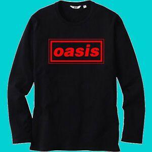 British Rock Band Logo - New Oasis British Rock Band Logo Men's Black Long Sleeve T Shirt