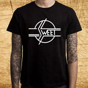 British Rock Band Logo - SWEET British Rock Band Logo Men's Black T Shirt Size S M L XL 2XL