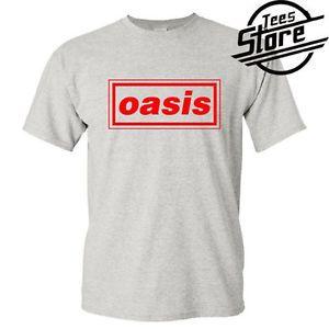 British Rock Band Logo - New Oasis British Rock Band Logo Men's Grey T Shirt Size S 3XL
