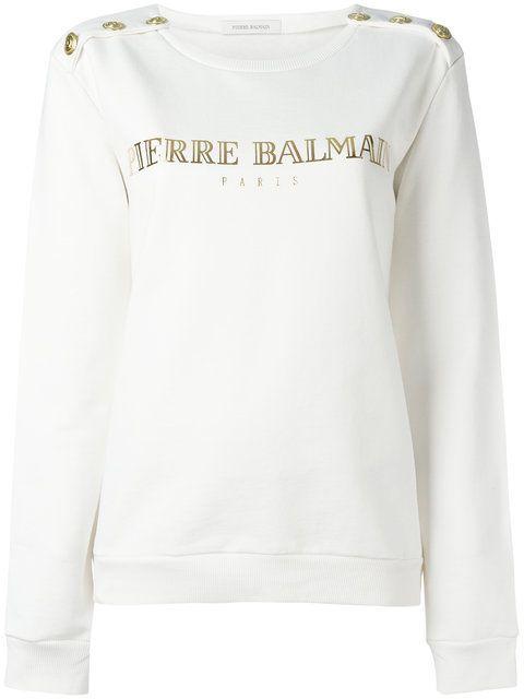 Pierre Balmain Logo - PIERRE BALMAIN logo print sweatshirt. #pierrebalmain #cloth ...