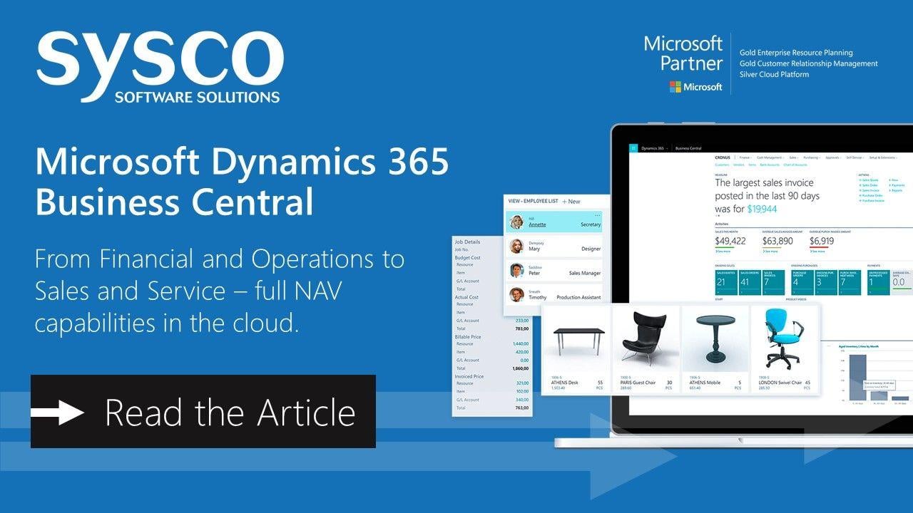 Microsoft Dynamics Business Solutions Logo - Microsoft Dynamics 365 Business Central Announcement | Sysco ...