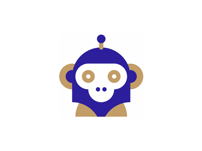 Ai Robot Logo - Monkey + astronaut + robot, AI logo design symbol [GIF]