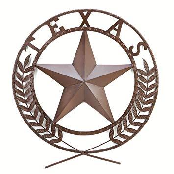 Texas Star in Circle Logo - Gifts & Decor Texas Lone Star State Hanging Western Theme Wall Plaque