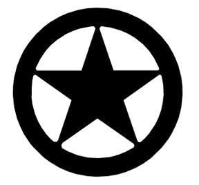 Texas Star in Circle Logo - Metal Art Silhouette Cutouts and Lettering Store