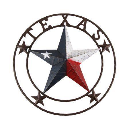 Texas Star in Circle Logo - Large 24 Texas Star State Flag Circle Sign Home Barn Pub Tavern Bar Wall Decor