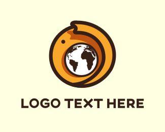 Elephant and Globe Logo - Logo Maker this Elephant Globe Logo Template Instantly