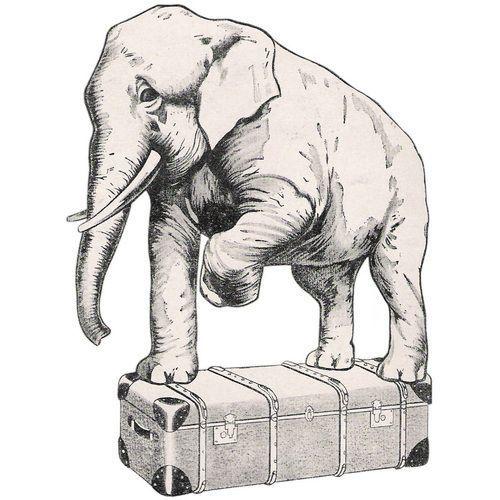 Elephant and Globe Logo - Old ad logo for Globe Trotter luggage. This famous publicity stunt