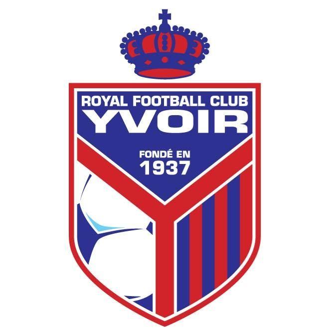 Red and Blue Football Logo - FC YVOIR