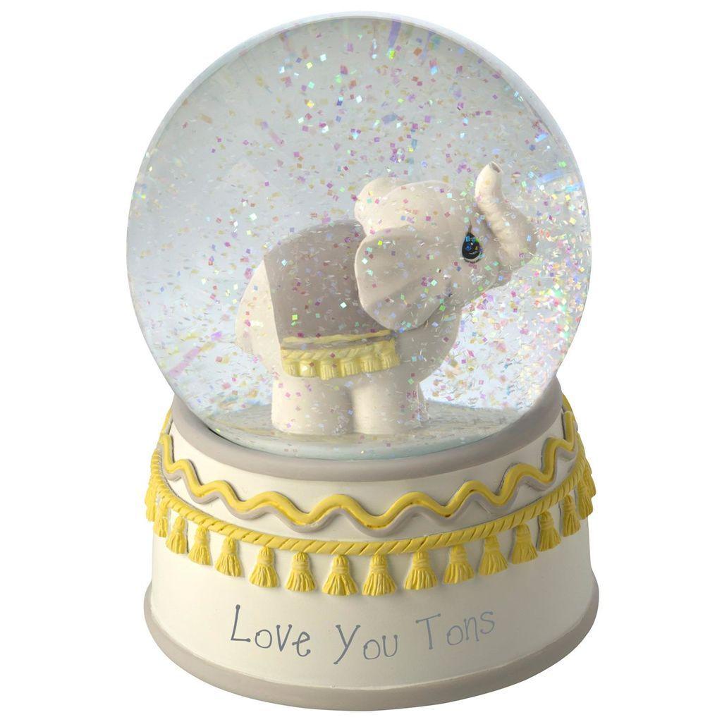 Elephant and Globe Logo - Precious Moments® Love You Tons Elephant Musical Snow Globe - Snow ...