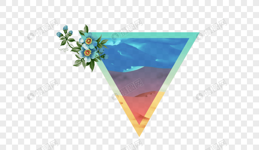 Tricolor Triangle Logo - Tricolor triangle border png image_picture free download ...