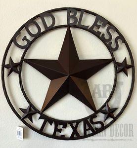 Texas Star in Circle Logo - Details about Lone Star GOD BLESS TEXAS 24