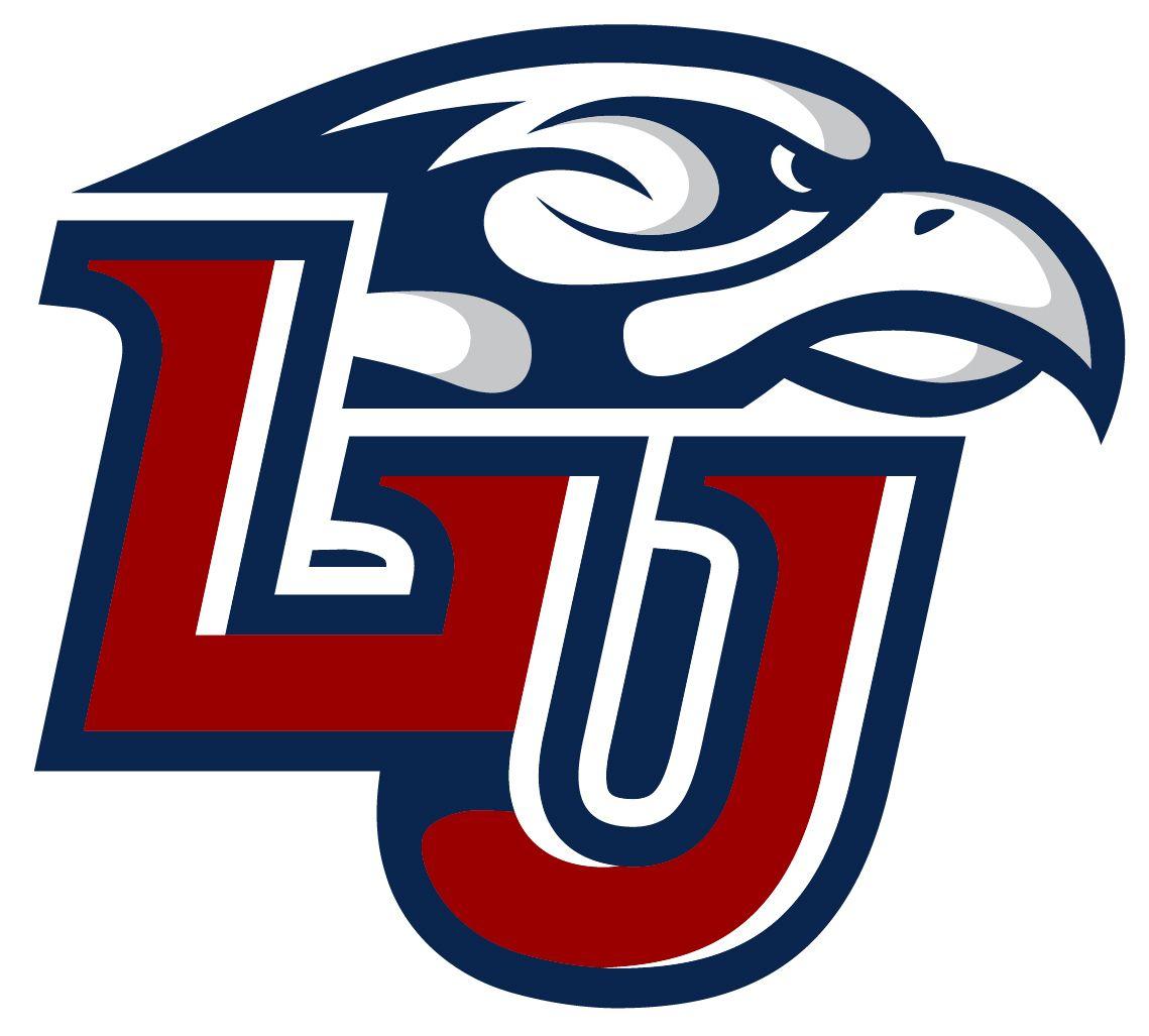 Red and Blue Football Logo - Liberty Athletics Logo
