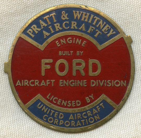 Antique Pratt and Whitney Logo - Rare WWII Pratt & Whitney Ford-Built Aircraft Engine Nose Case ...