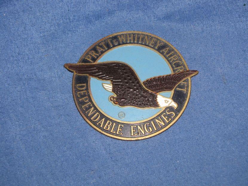 Antique Pratt and Whitney Logo - UWA-0133 WWII Era US ID Placard from Pratt & Whitney - Aviation ...