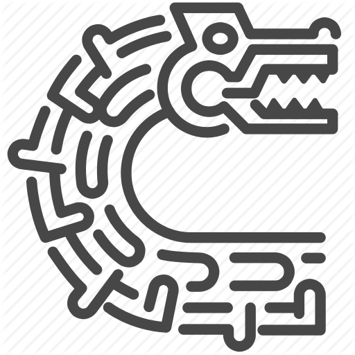 Maya Dragon Logo - Ancient, aztec, dragon, maya, mayan, sculpture, snake icon