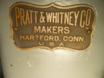 Antique Pratt and Whitney Logo - Pratt and Whitney horizontal mill