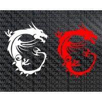 Maya Dragon Logo - MSi dragon logo stickers for laptops, desktops and bikes