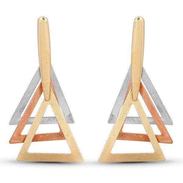 Tricolor Triangle Logo - Shop Liliana Bella Tricolor Triangle Fashion Dangle Earrings - Free ...