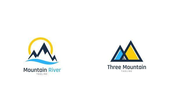 Three Mountain Logo - 10 Mountain Logo Bundle #2 ~ Logo Templates ~ Creative Market