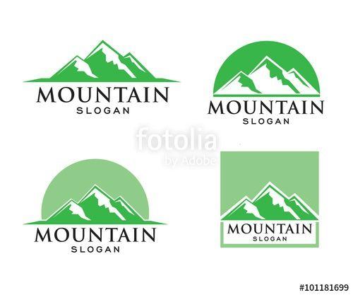 Green Mountain Logo - three peaks green mountains logo