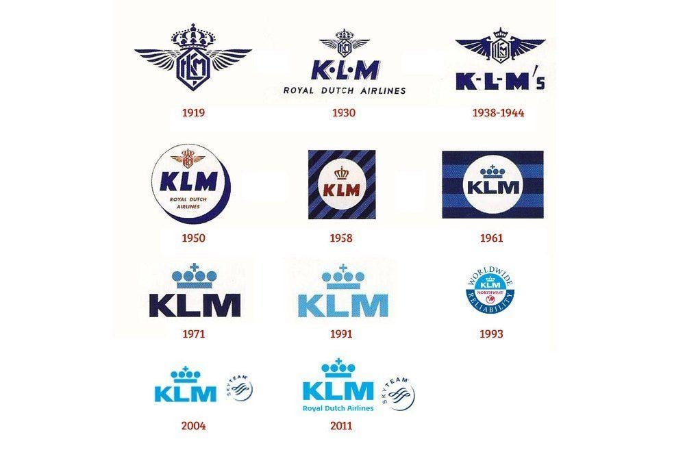 Asian Airline Logo - The KLM (Royal Dutch Airlines) logo through the years : logodesign