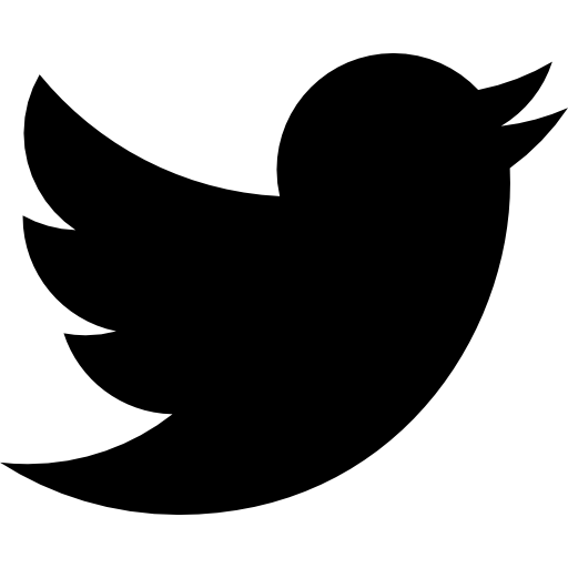 Thin Black and White Twitter Logo - Twitter logo shape Icon