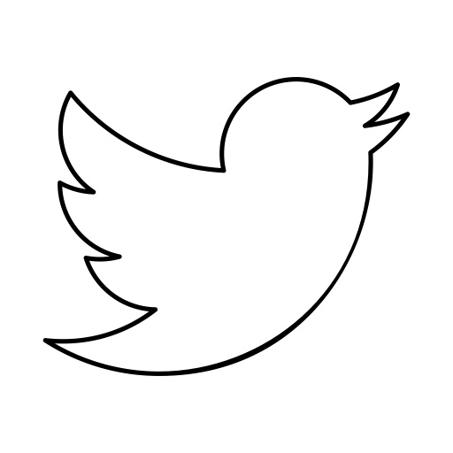 Thin Black and White Twitter Logo - Social, social network, socialnetwork, twitter icon