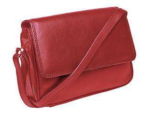 Red Cross Bag Logo - Prime Hide Victoria Soft Red leather Ladies Flapover Bag Red