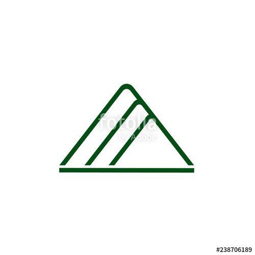Three Mountain Logo - three mountain linear logo vector