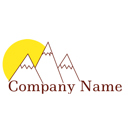 Three Mountain Logo - Sunset Archives Logo Maker