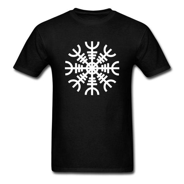 2017 Viking Logo - Tee Tops Clothing Viking Symbol Logo Man Pre Cotton T Shirt 2017 New