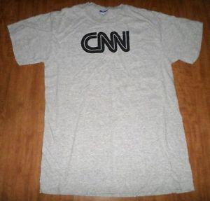 Small CNN Logo - CNN small T shirt Cable News Network logo tee 24-hour coverage Time ...