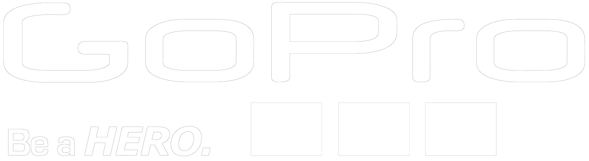 White GoPro Logo - gopro logo