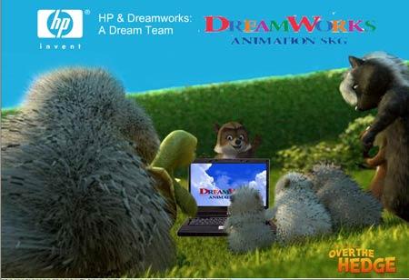 Over the Hedge DreamWorks Logo - HP helps DreamWorks Animation to rise 'Over the Hedge' - TechShout