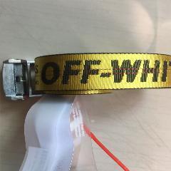 Gold Off White Logo - Off White Gold Embroidery Belts Men Women Virgil Abloh Yellow