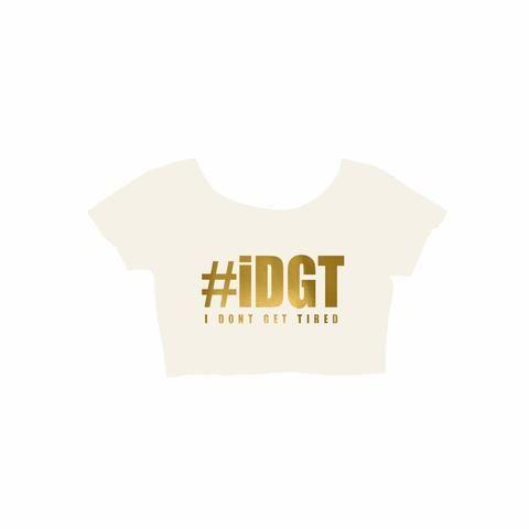 Gold Off White Logo - IDGT Off White Gold Crop Top