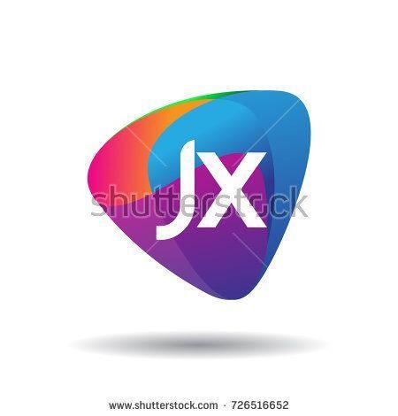 JX Logo - Letter JX logo with colorful splash background, letter combination ...